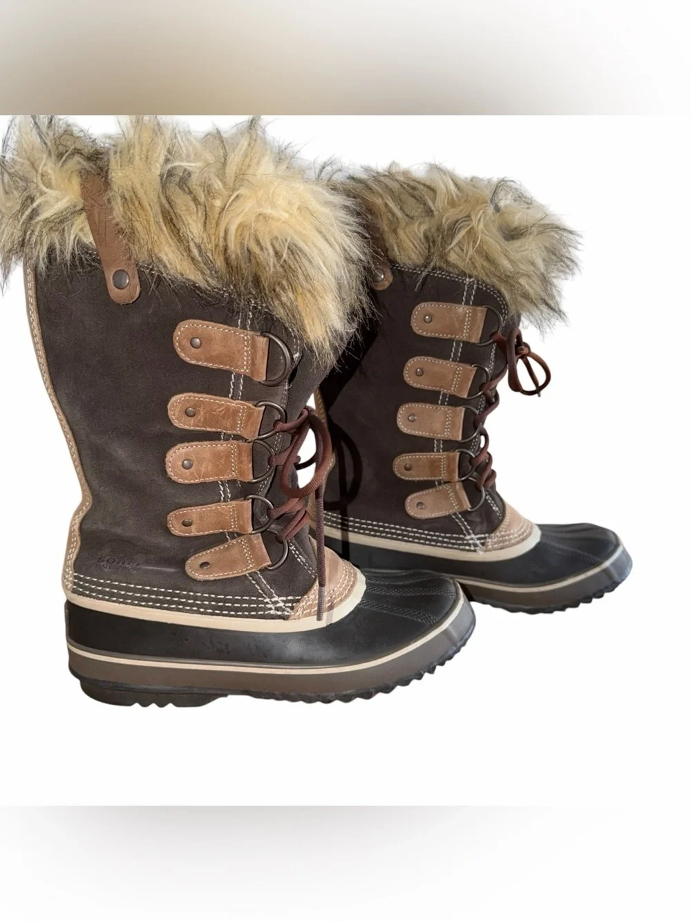 Sorel Joan of Arctic Faux Fur Waterproof Winter Snow Boots Women’s Size 8